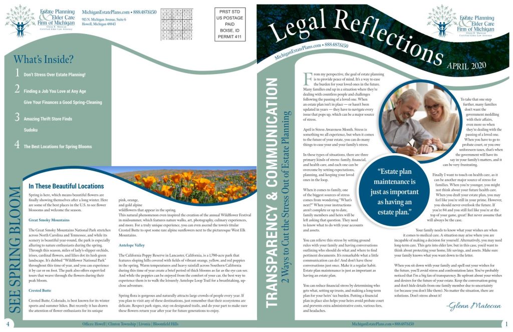 April 2020 Newsletter