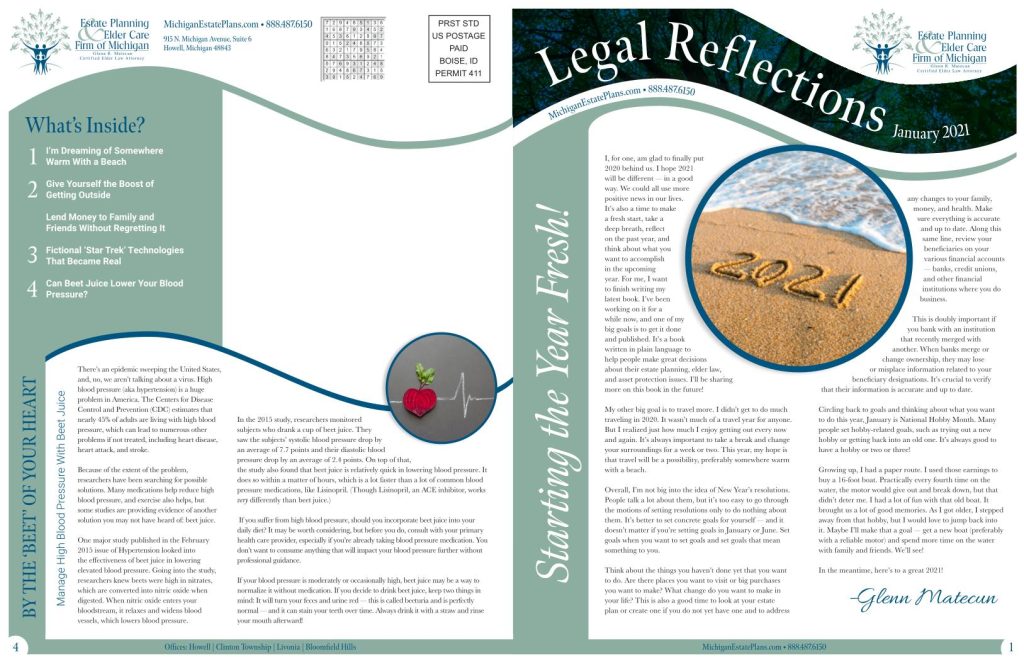 January 2021 Newsletter