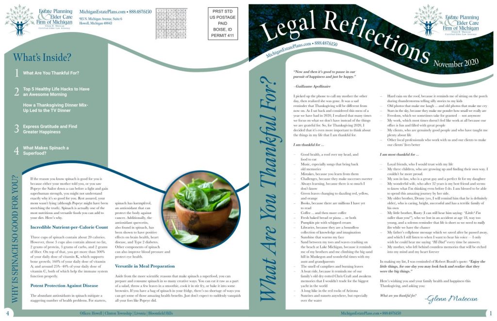 November 2020 Newsletter