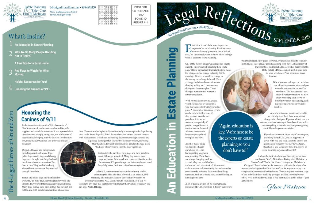 September 2019 Newsletter