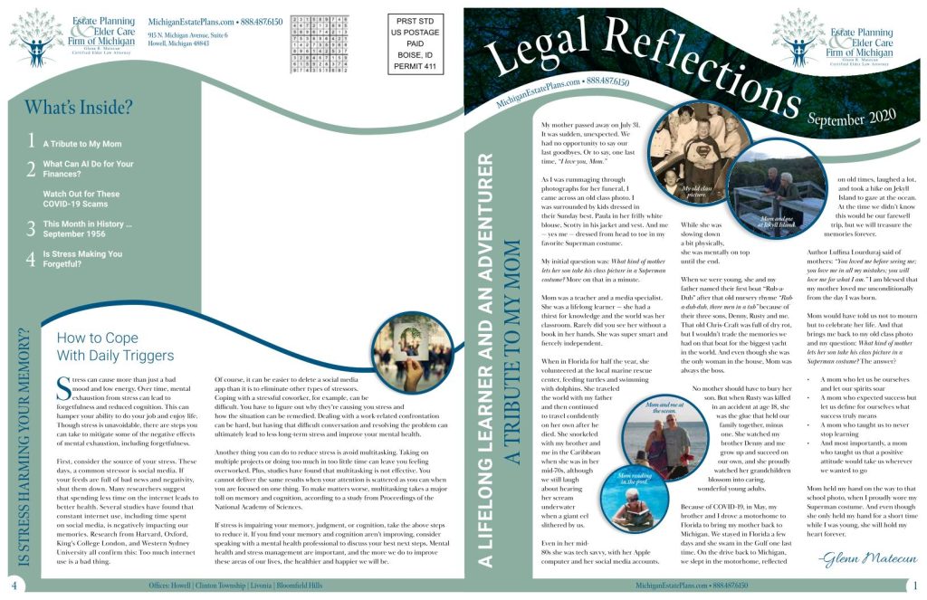 September 2020 Newsletter