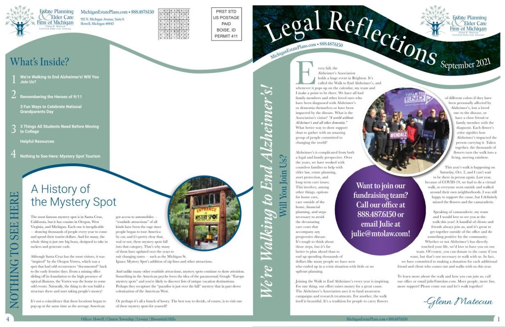 September 2021 Newsletter