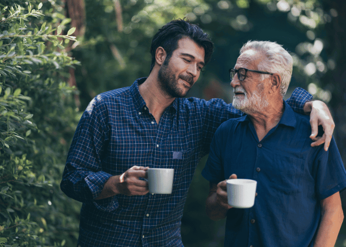 Michigan Son and Father Talking about Supported Decision Making