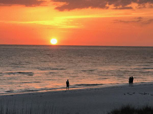 Sunset on the beach