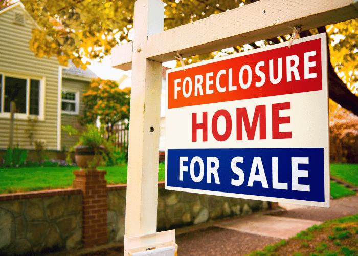 Howell home with foreclosure sign