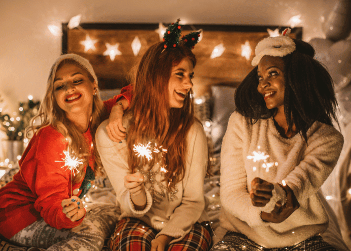 girls singing their favorite Christmas song in Howell
